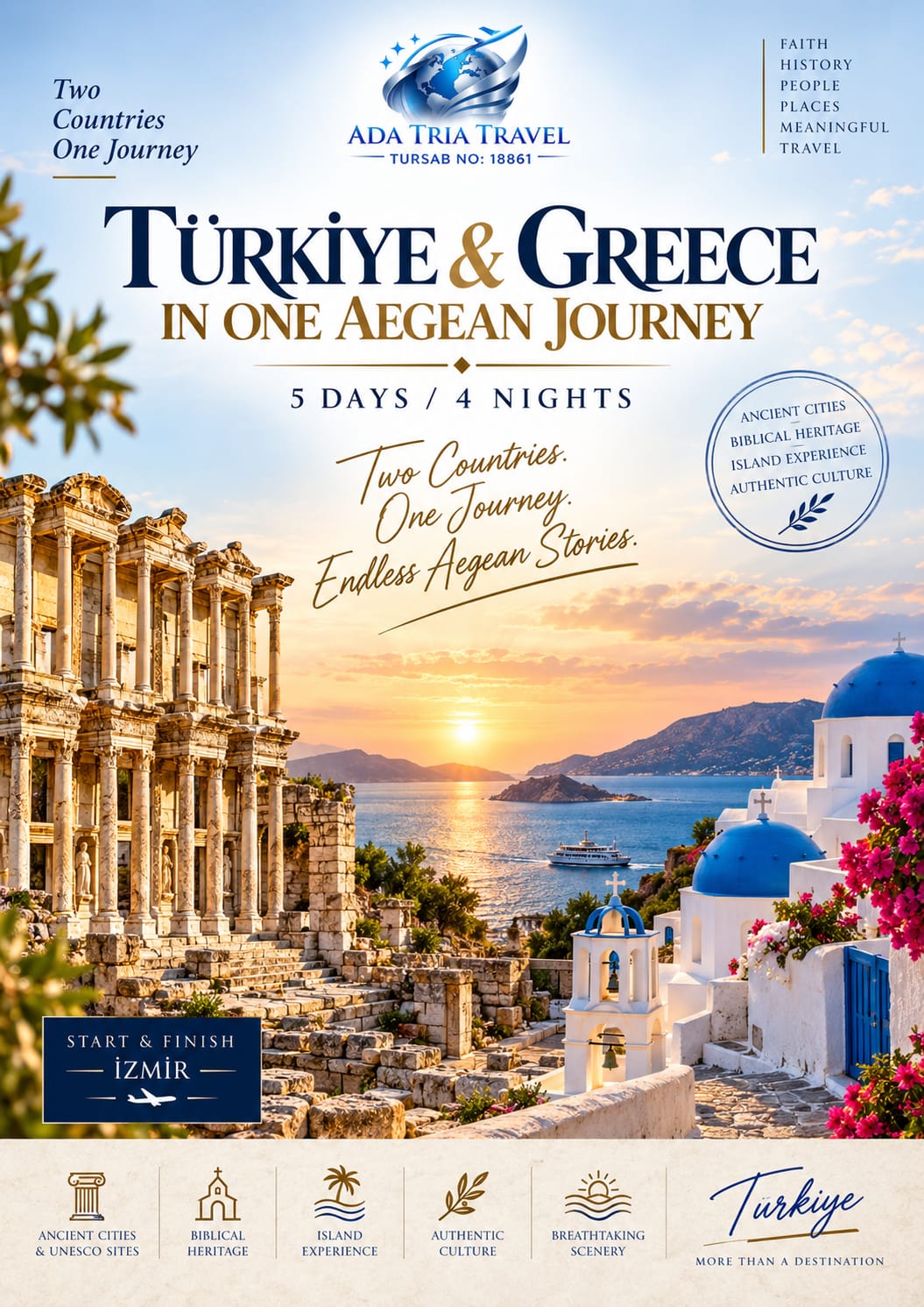 Türkiye and Greece in one Aegean journey