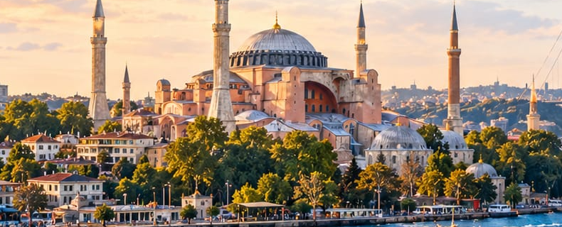 Hagia Sophia above the Bosphorus