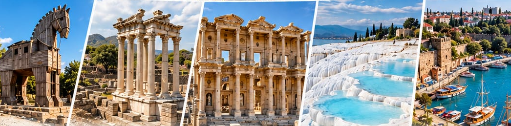 Troy, Pergamon, Ephesus, Pamukkale and Antalya
