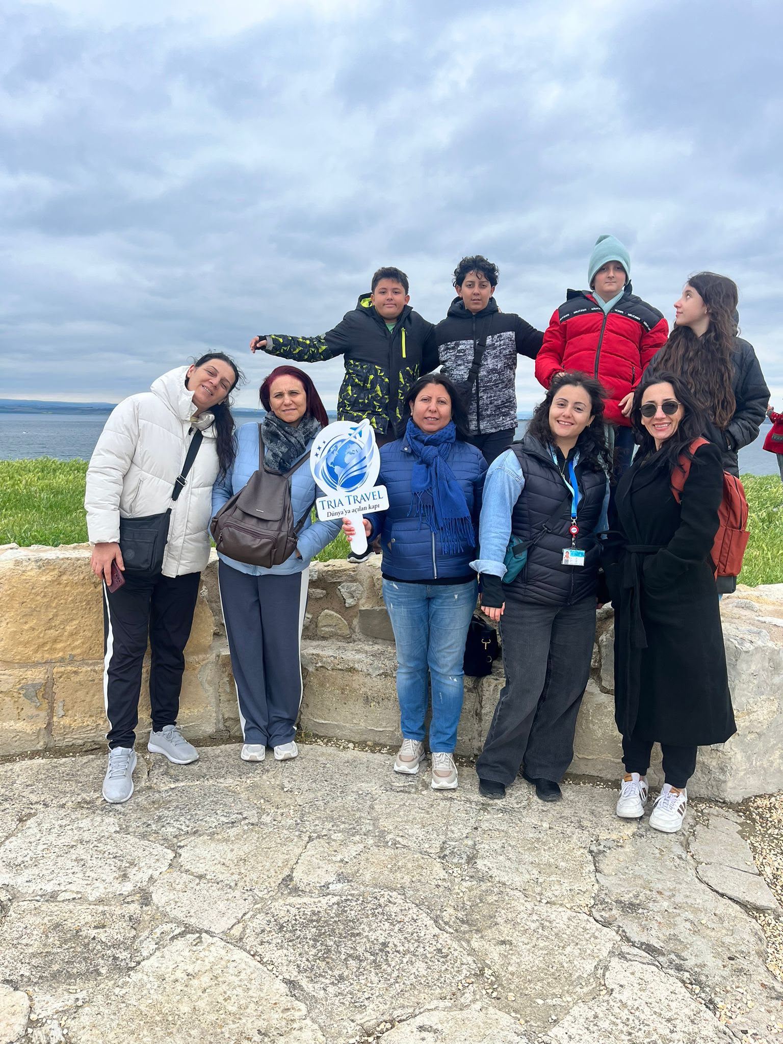 Our team with guests on the Dardanelles