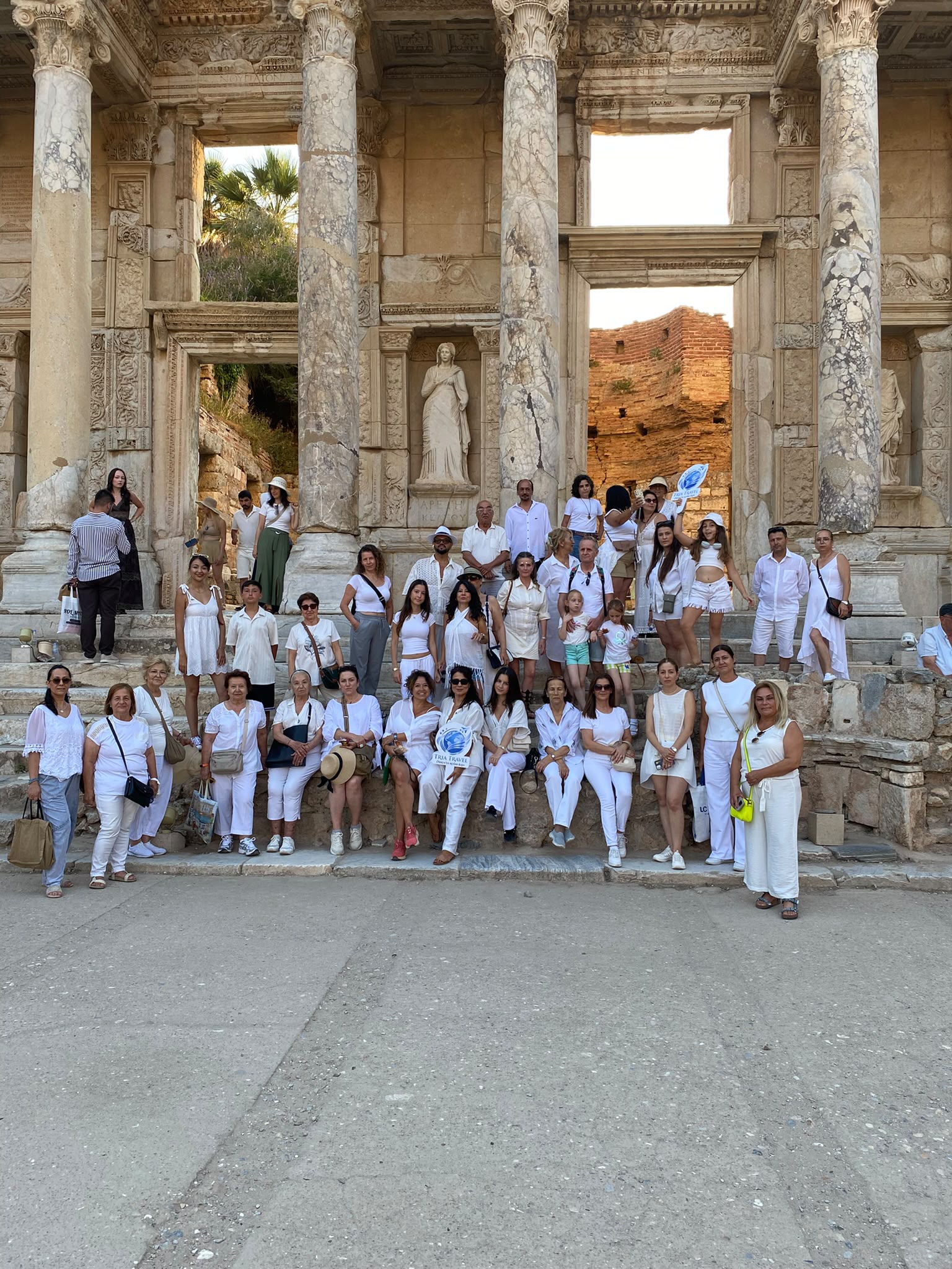 Group at the Library of Celsus, Ephesus